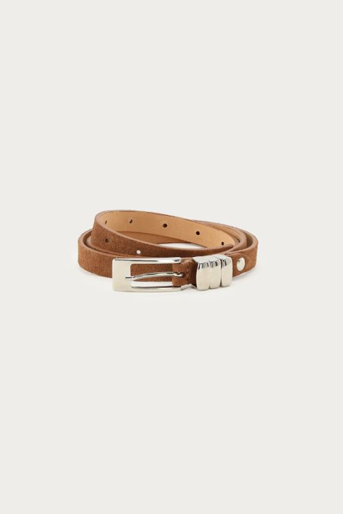 Klein suède cognac riem