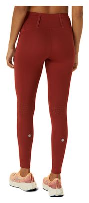 Collant Long Asics Road High Waist Tight Rouge Femme