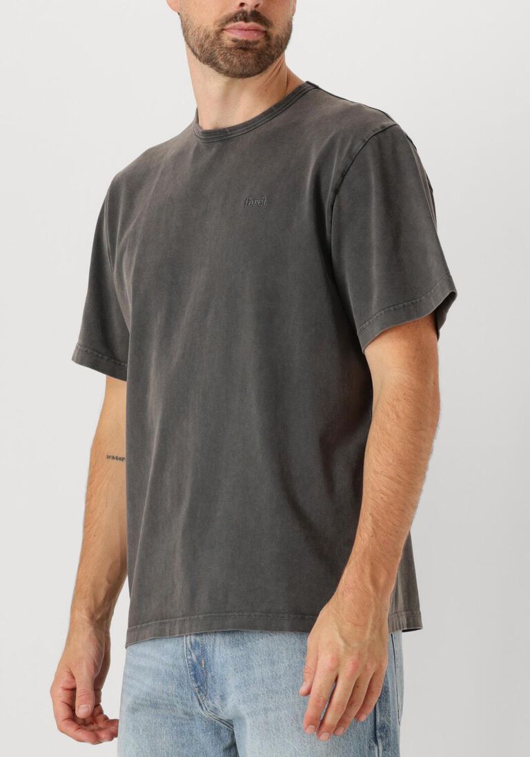 donkergrijze forét t-shirt oak faded wash t-shirt