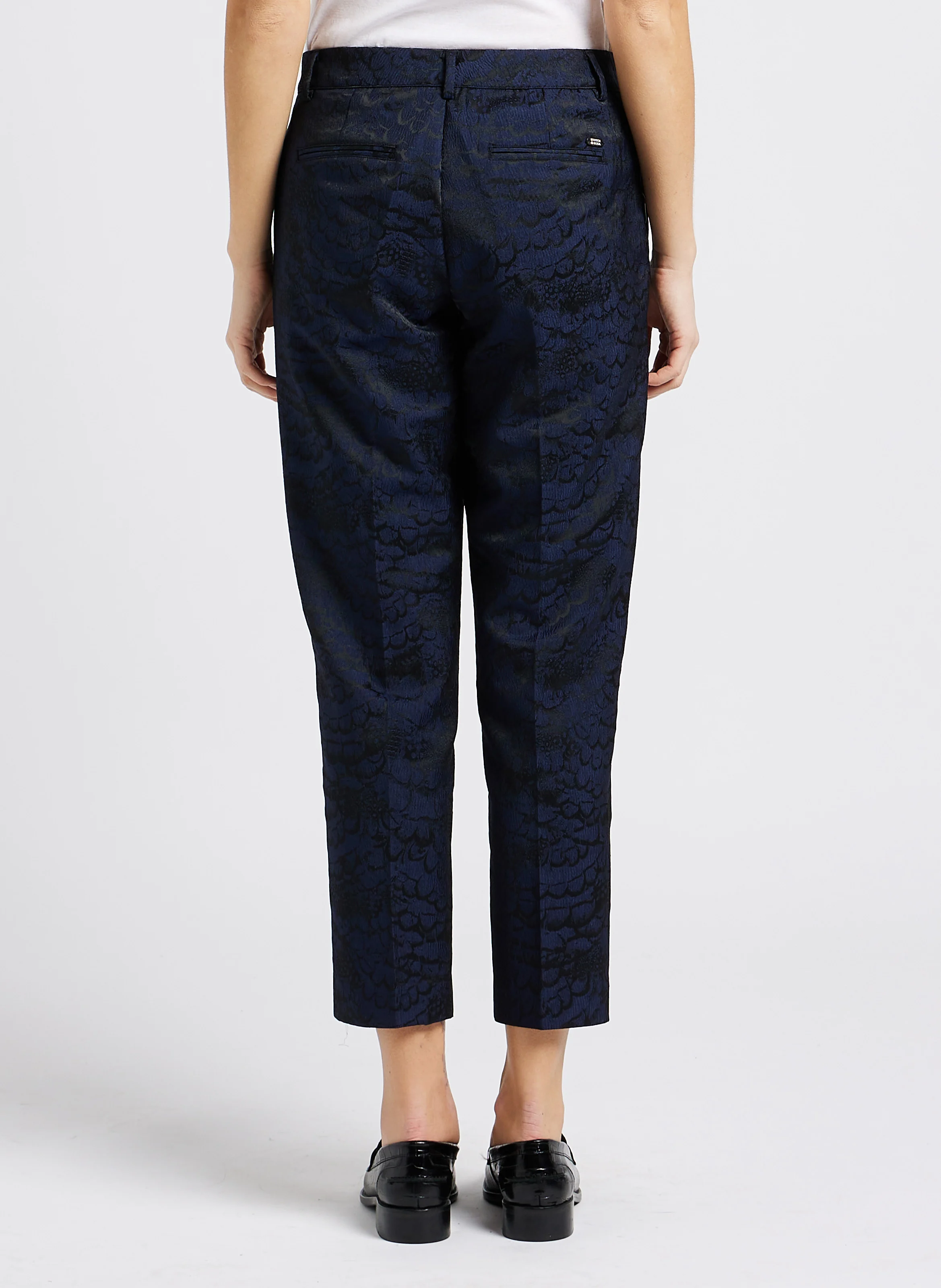 LOWRY - Pantalon slim jacquard| Noir