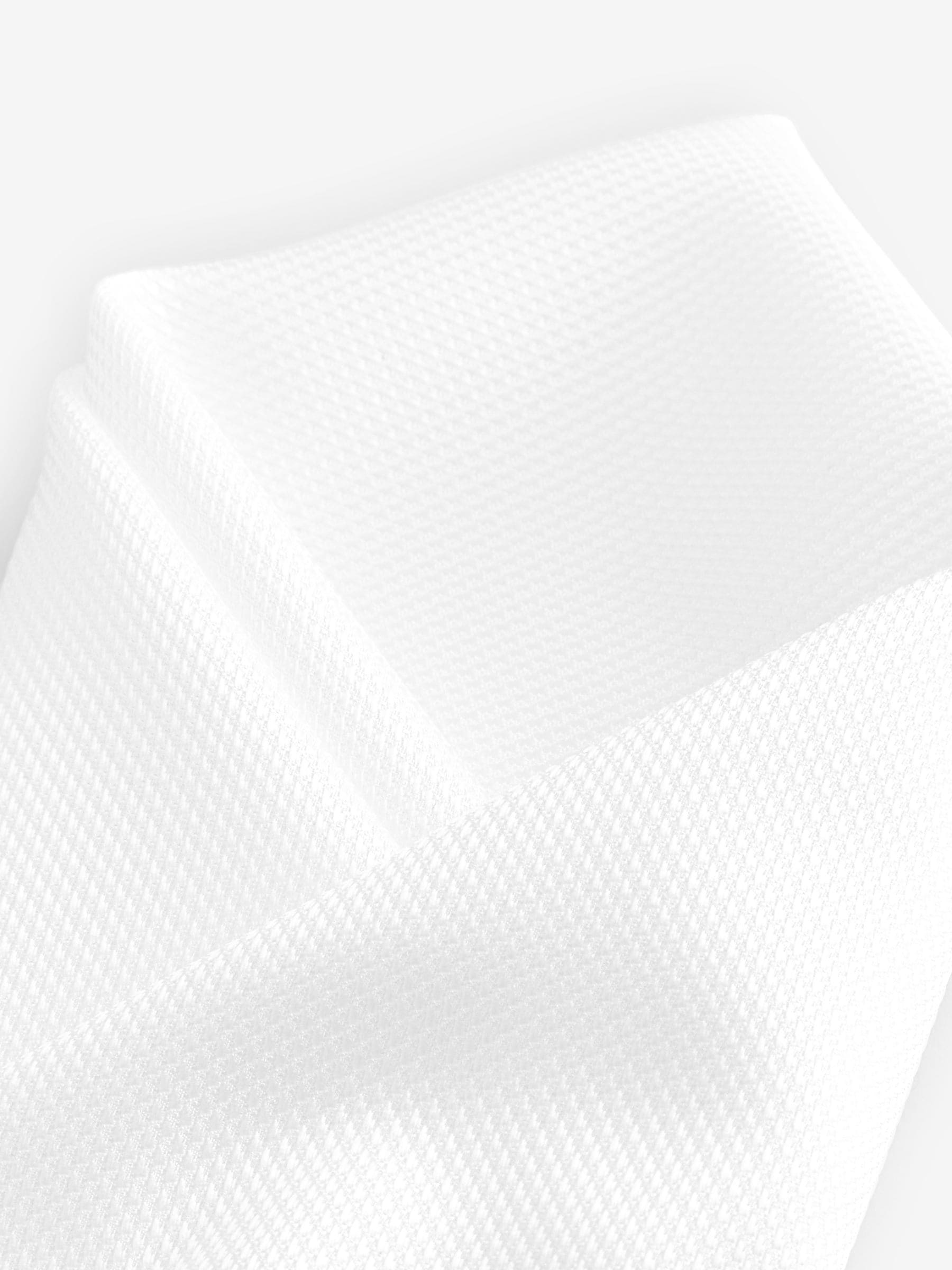 Wit - Pochet met textuur