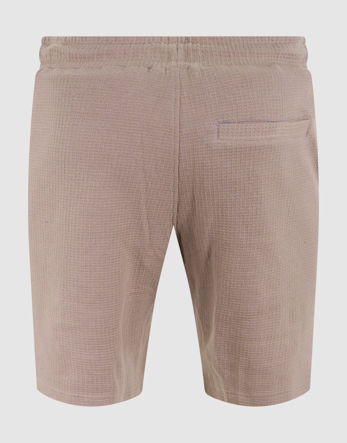 Waffle Structuur Short Lichtbruin