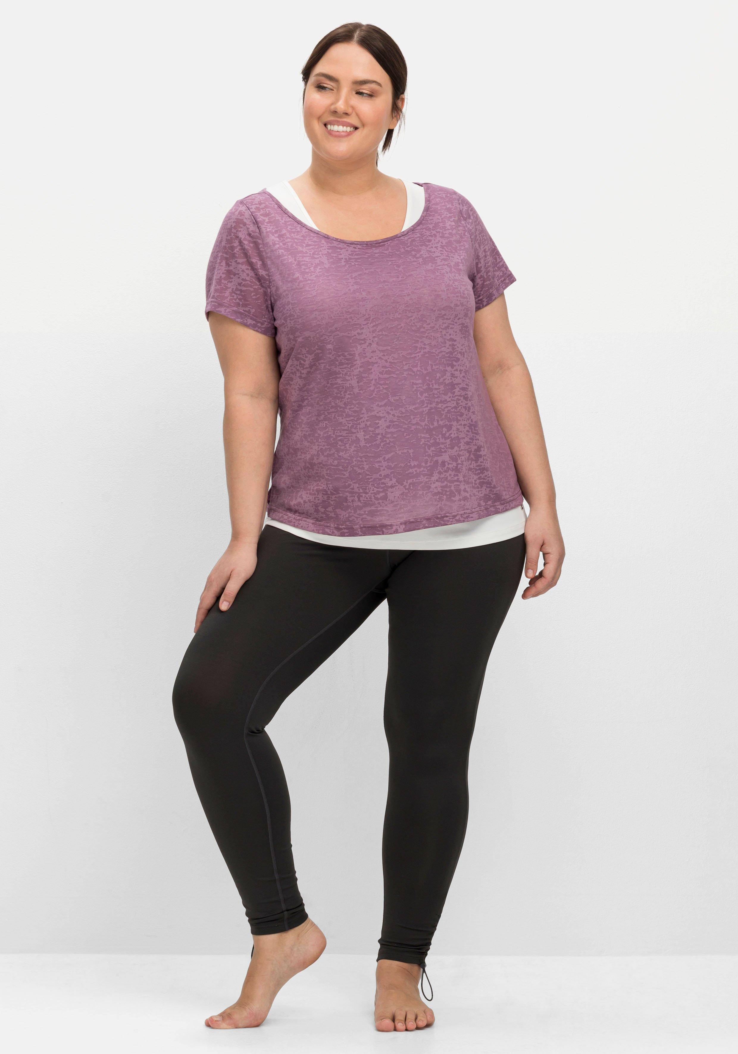 Sportleggings mit Shaping-Effekt, Saum mit Stopper