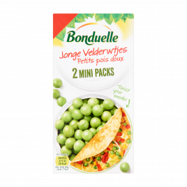Bonduelle Jonge velderwtjes mini packs (2 x 75 gram)