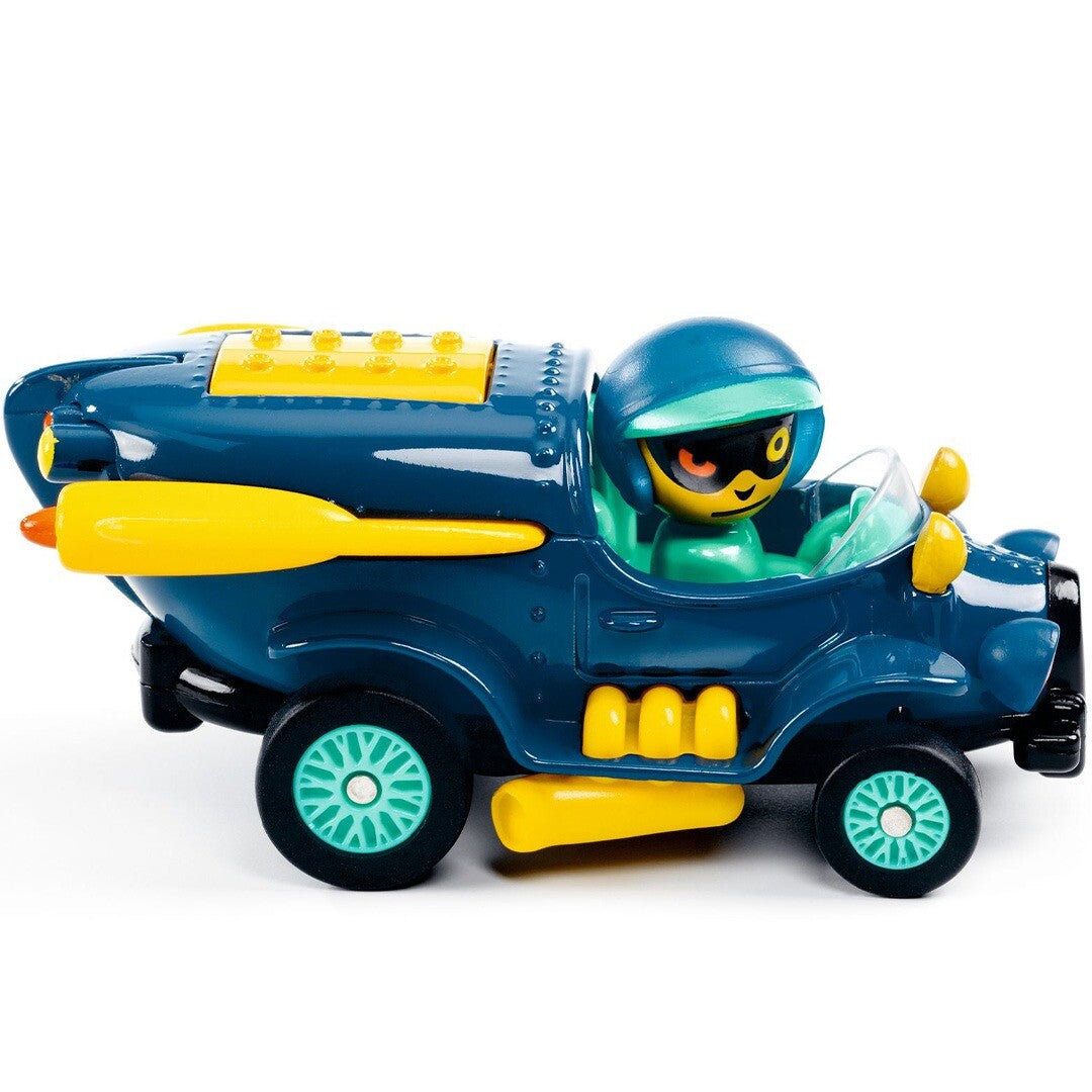 Djeco crazy motors auto navy flying