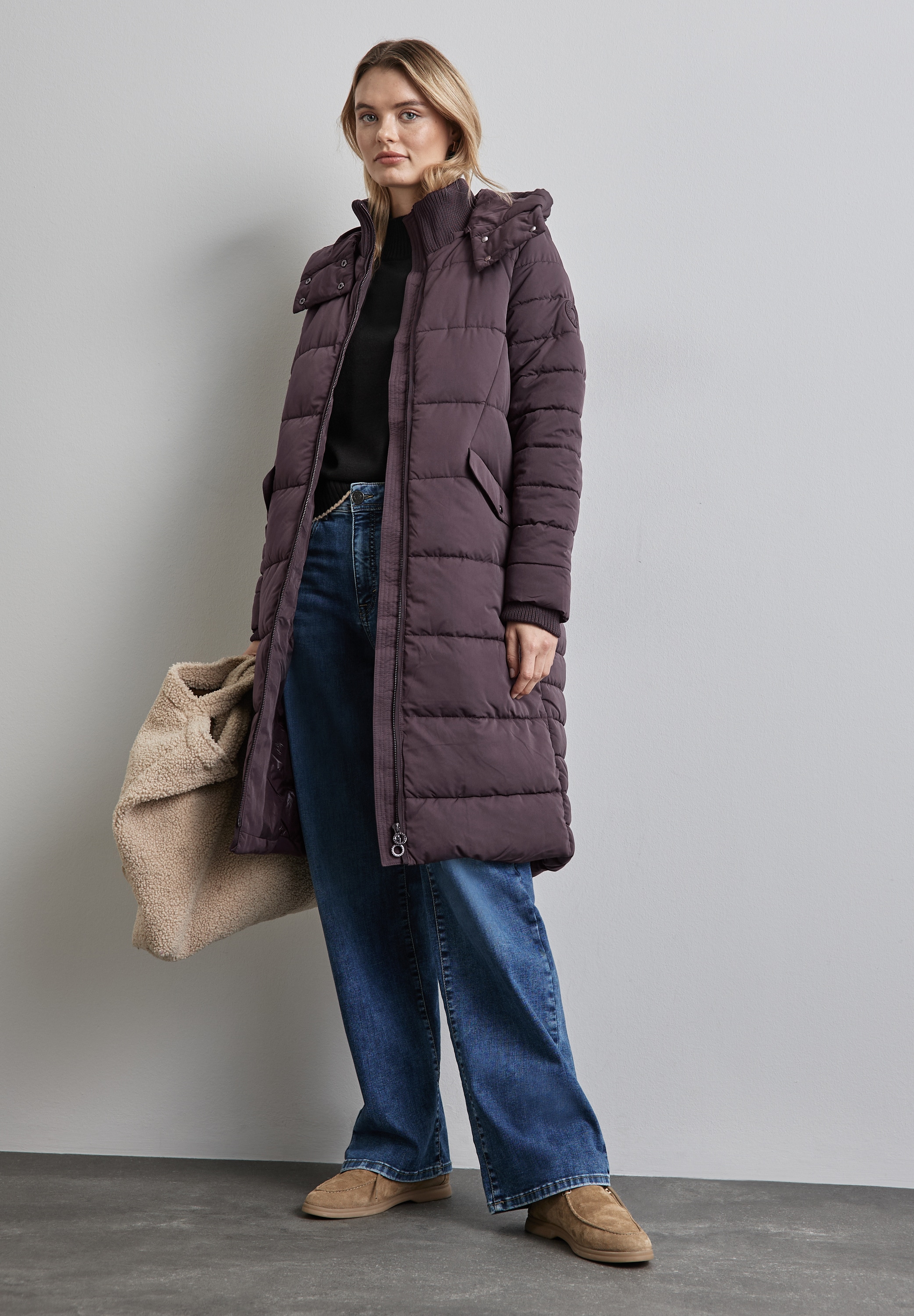 STREET ONE Winterjacke mit abnehmbarer Kapuze