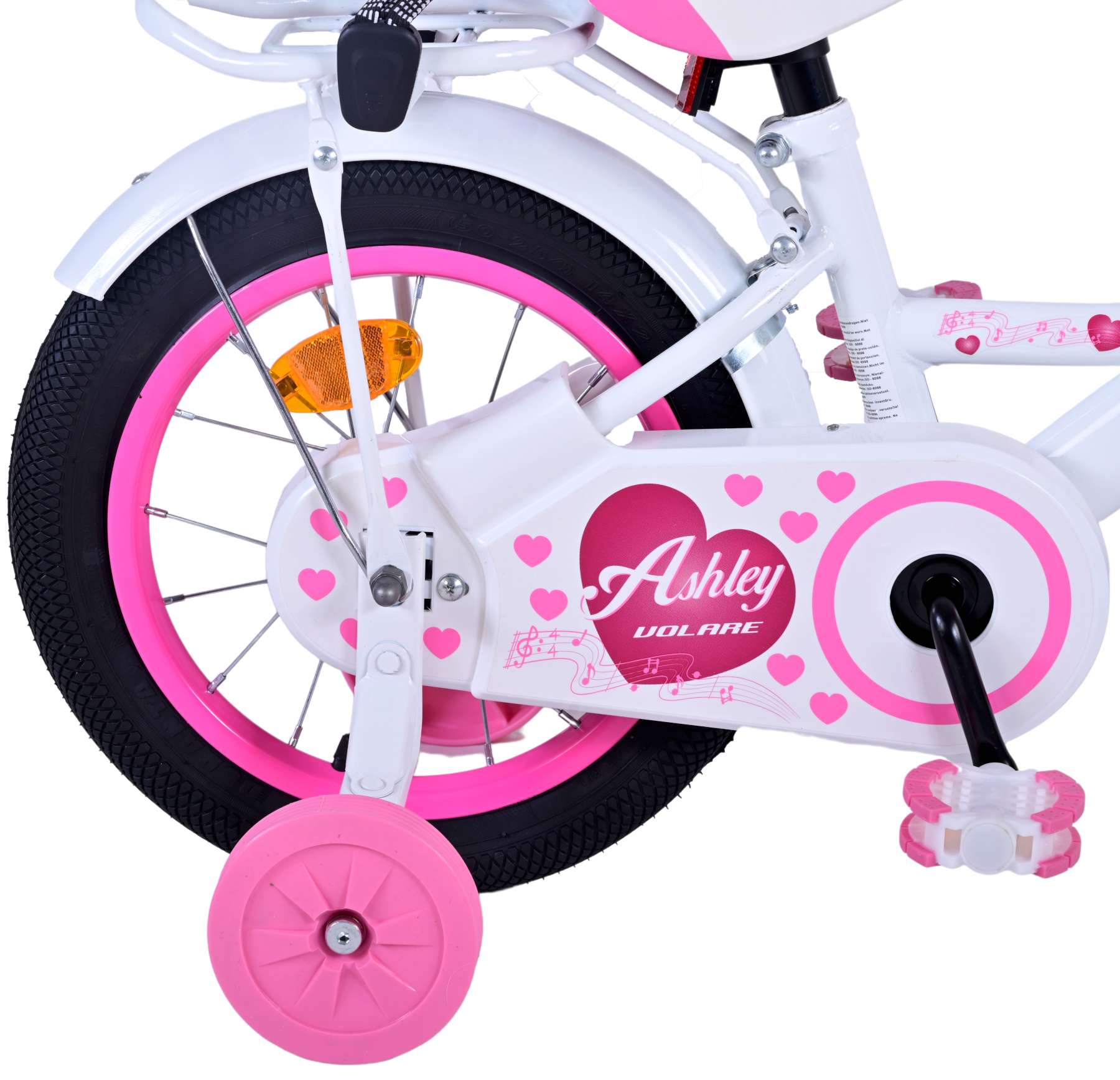 TPFSports Ashley Kinderfahrrad - Mädchen - 14 Zoll - Rücktritt + Handbremse - Weiß