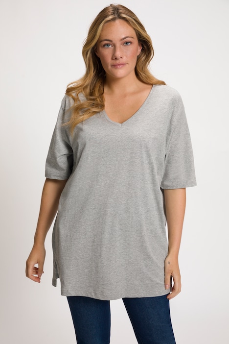 T-Shirt, V-Ausschnitt, Relaxed, Halbarm