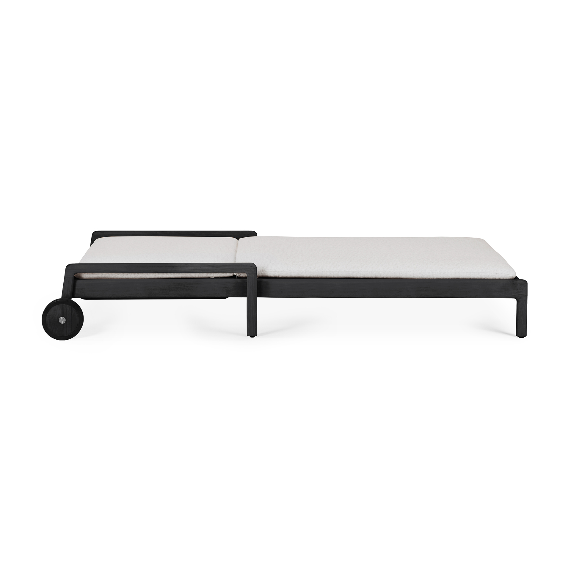 Dun kussen voor teak Jack adjustable lounger zwart - off white