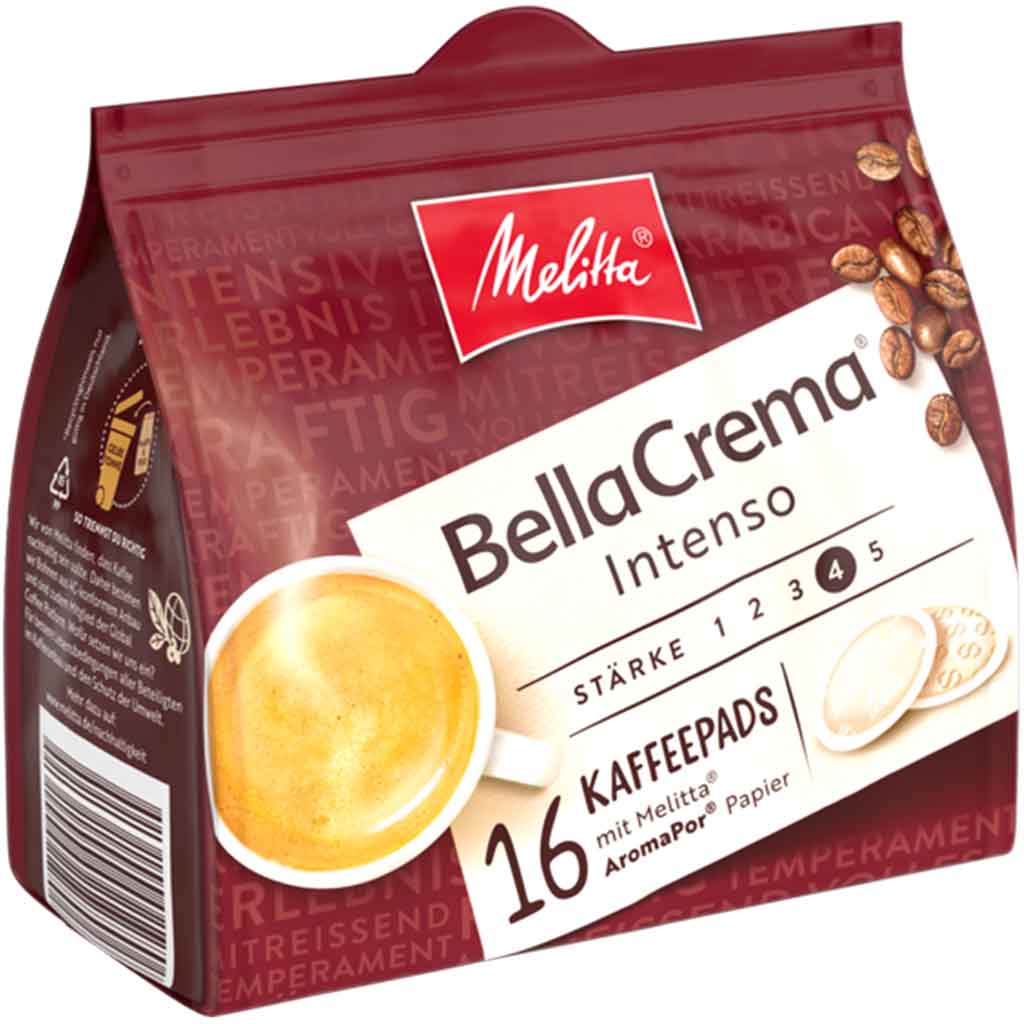 Melitta Kaffeepads Bella Crema Intenso 16er 107g MHD:13.10.25