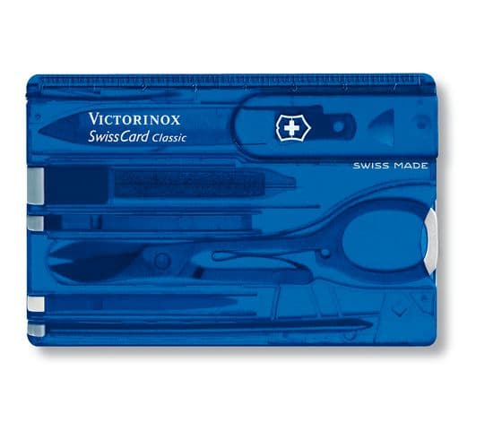 Victorinox SwissCard Classic, Blå, Gjennomsiktig, ABS syntetisk, 82 mm, 4,5 mm, 26 g