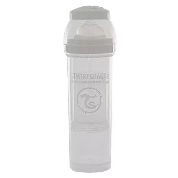 Mamadeira anticólica Twistshake branca +4 meses 330ml