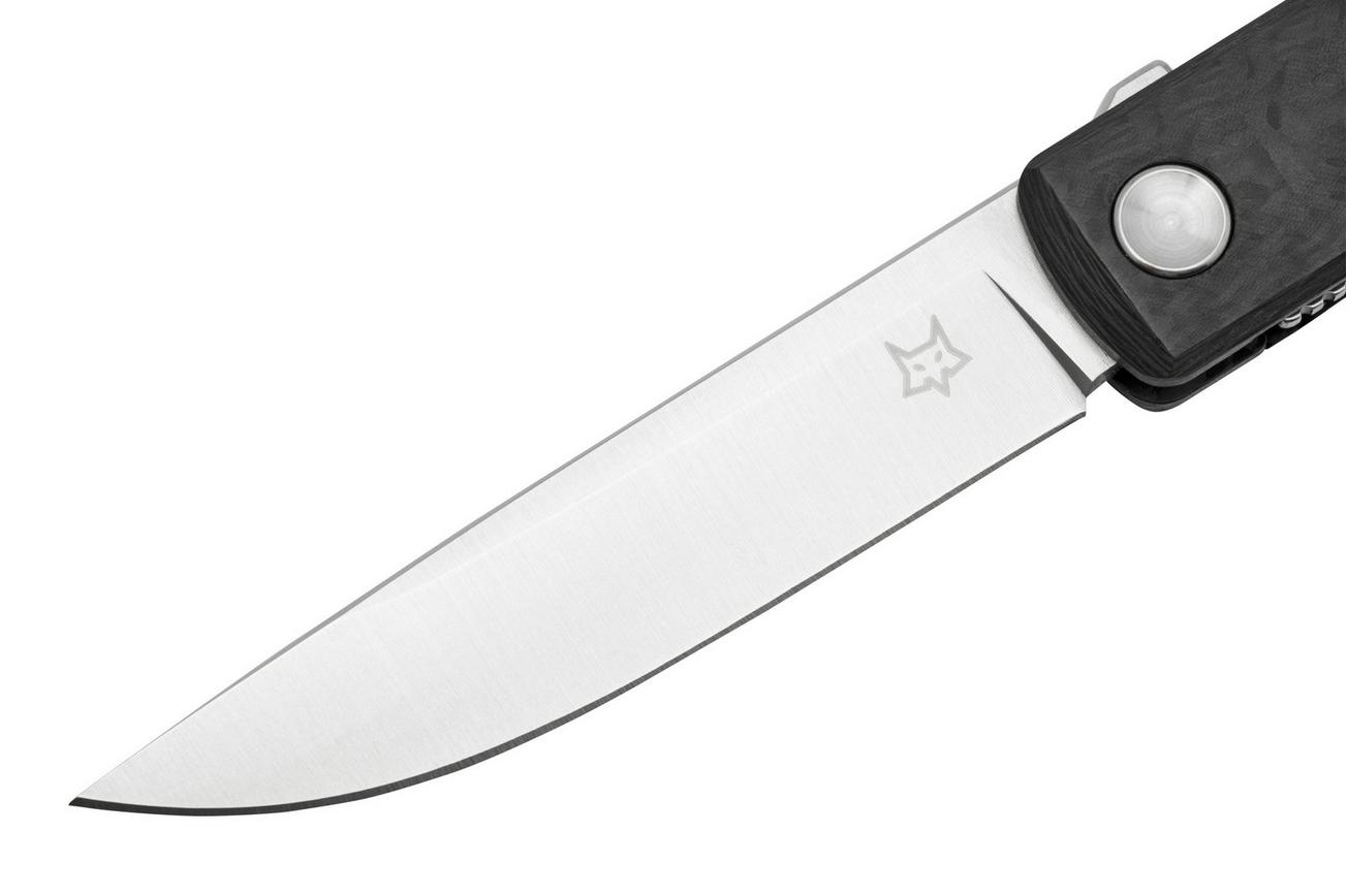 Fox Knives Chnops, FX-543 CFO, Carbonfiber, Orange Hardware, Black M390 zakmes, Riccardo Gobbato design