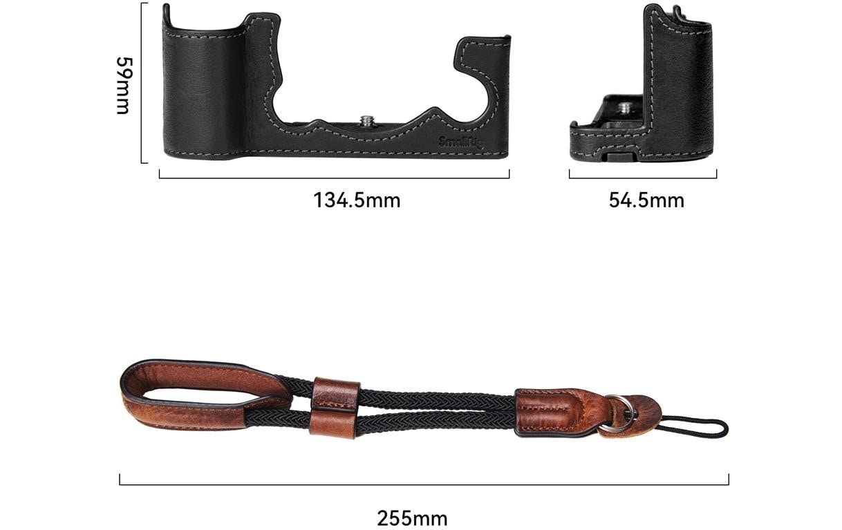 Halb Case/Handschlaufe Kit für FUJIFILM X-T5Handgelenkschlaufe aus Leder für sicheren Halt der Kamera