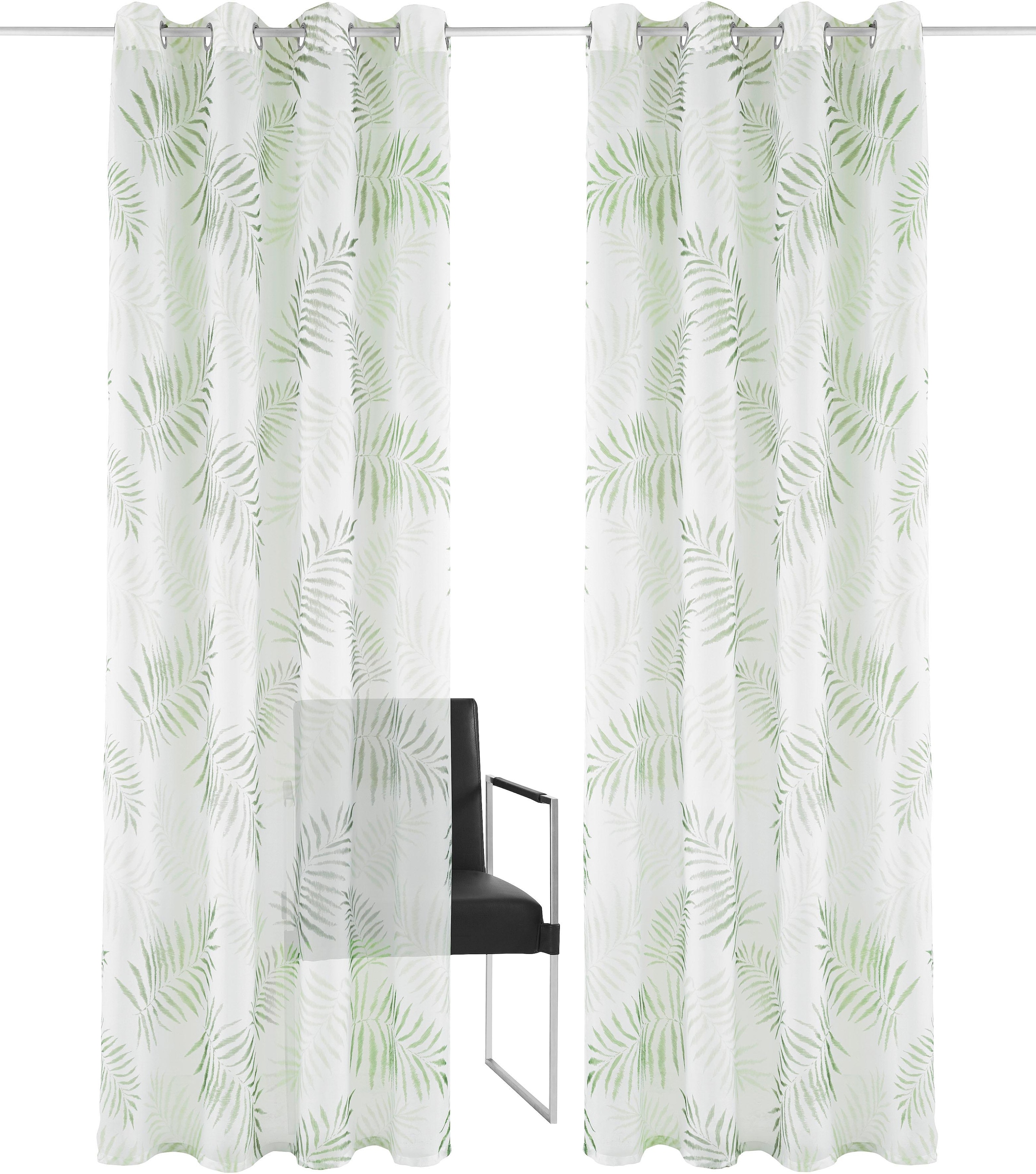 my home Gardine »Paula« Ösen 1 Stk. tlg. Halbtransparent, Voile, Polyester
