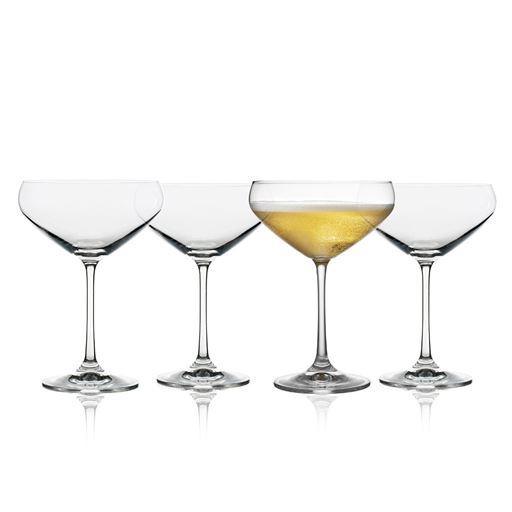 Lyngby Glas Juvel 4-pak Champagneskål, Klar, 34 cl
