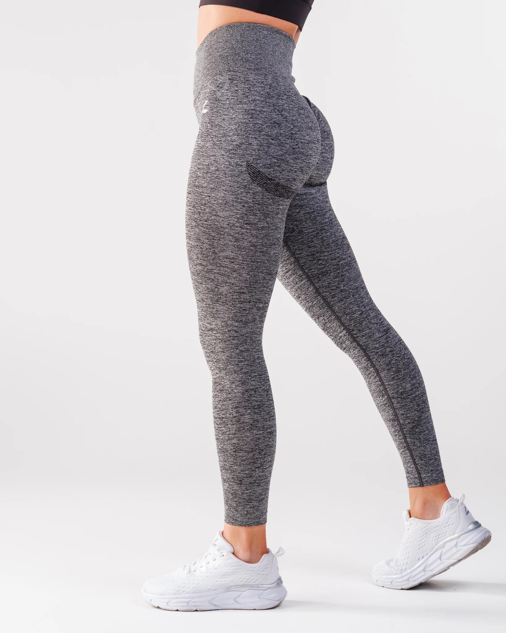 LEVITY Ignite Marl Seamless Scrunch Tights Grey Marl