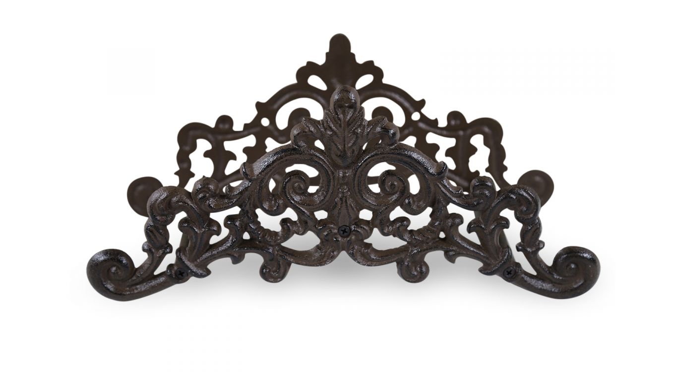 Support tuyau arrosage fonte marron 34.5x14.5x15cm