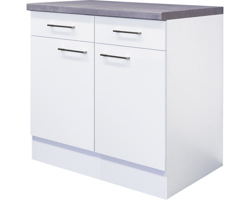 Flex Well onderkast met lade en draaideur Varo BxDxH 80 x 60 x 86 cm wit mat gedemonteerd scharnier links rechts