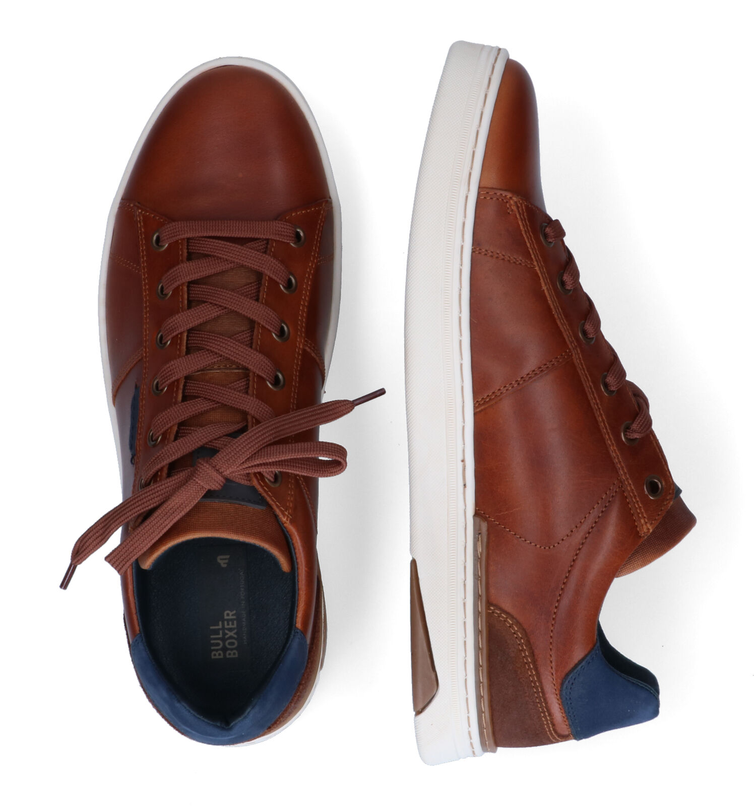 Lage schoenen cognac