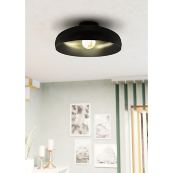 Eglo plafondlamp Mogano Ø 40 cm mat zwart