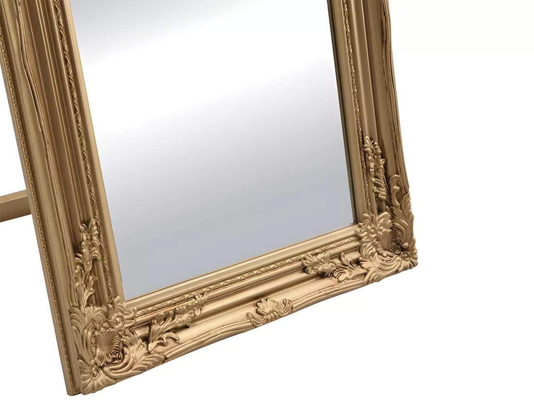 Miroir sur pied en bois d'eucalyptus - L. 50 x H. 170 cm - Doré - HONORE