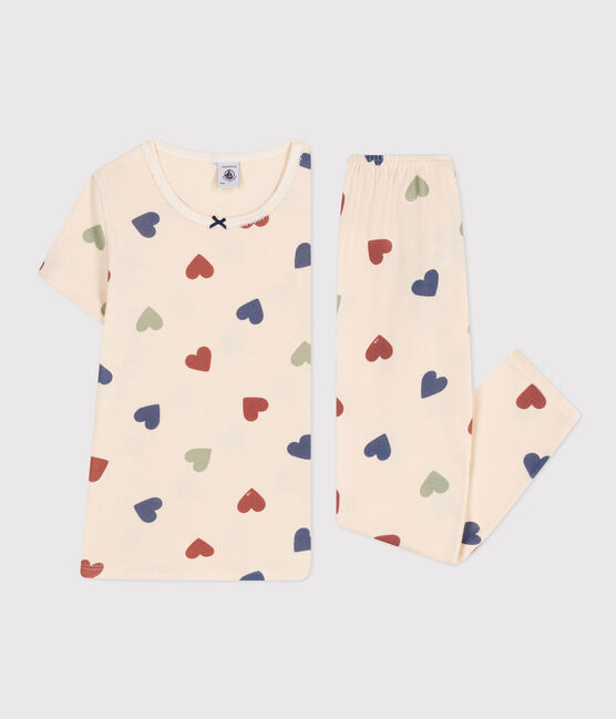 Pyjama en coton imprimé motif cœur enfant