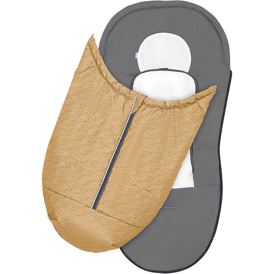 odenwälder Systemfußsack Klimocool modern blizzard dark mustard