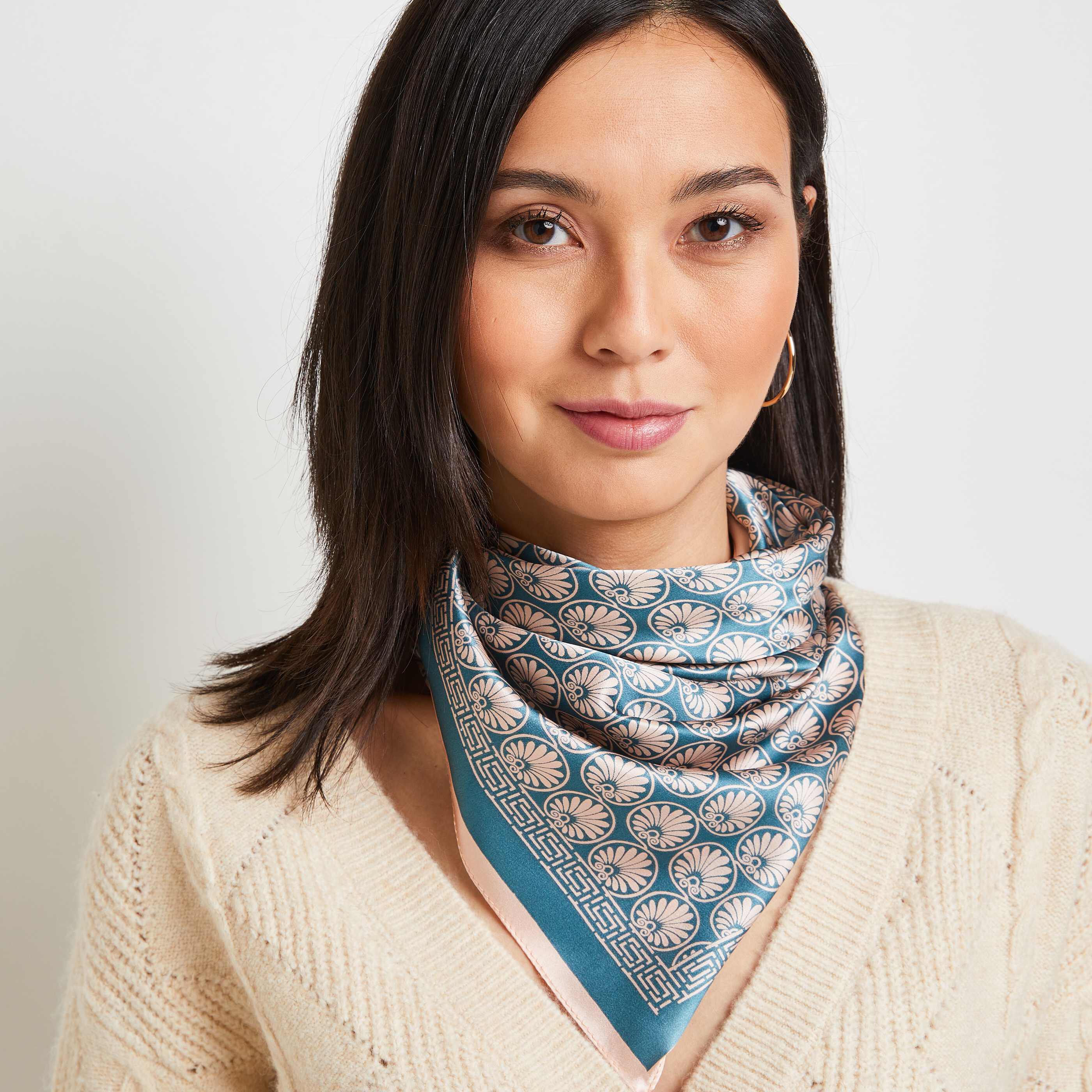 Foulard en soie femme - ROSE