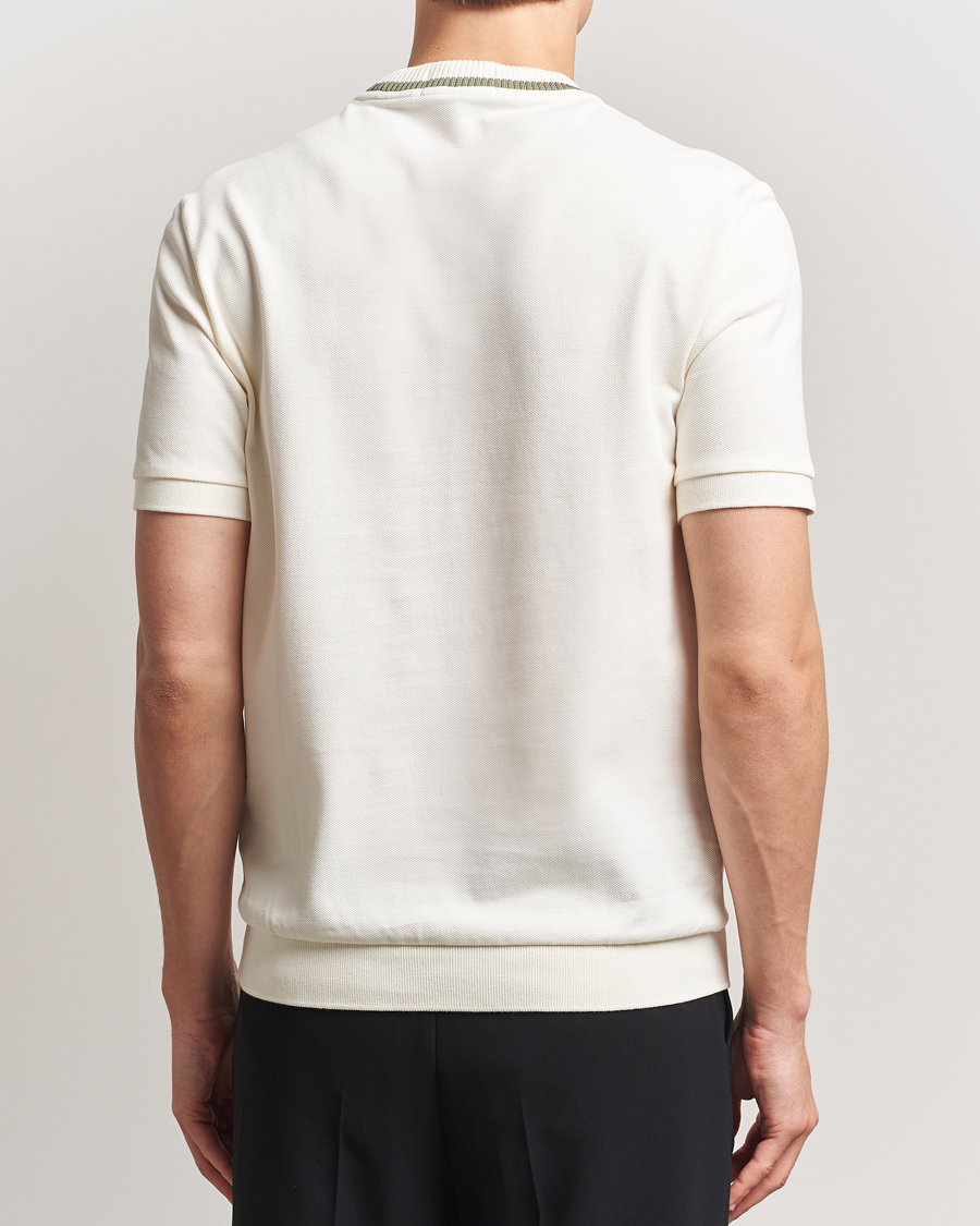 Fred Perry Pique Crew Neck T-Shirt Light Ecru