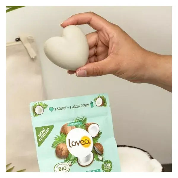 Lovea - Demaquilante Sólido - Óleo de Coco Orgânico - Olhos Sensíveis 50g