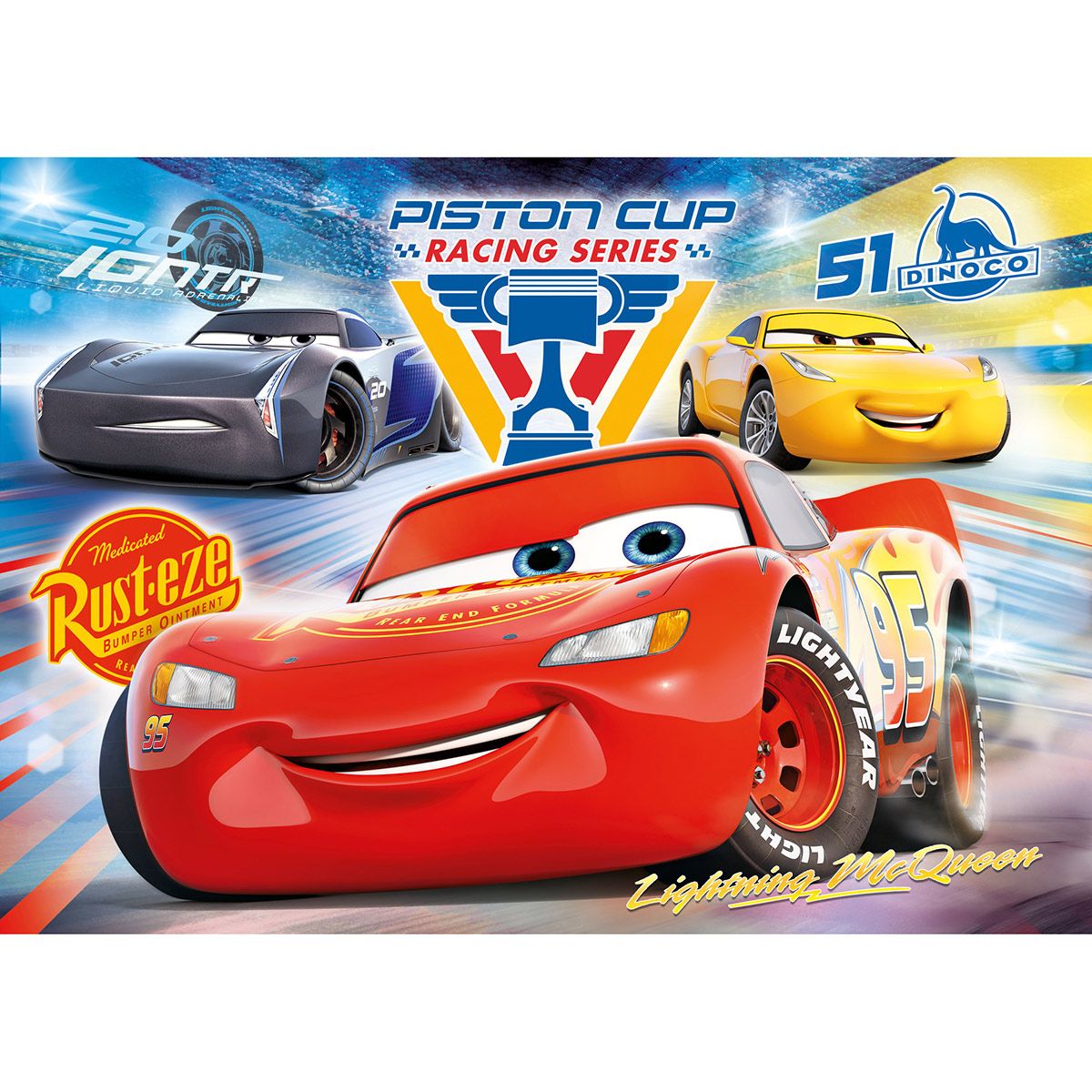 Puzzle Supercolor 104 pièces Cars 3