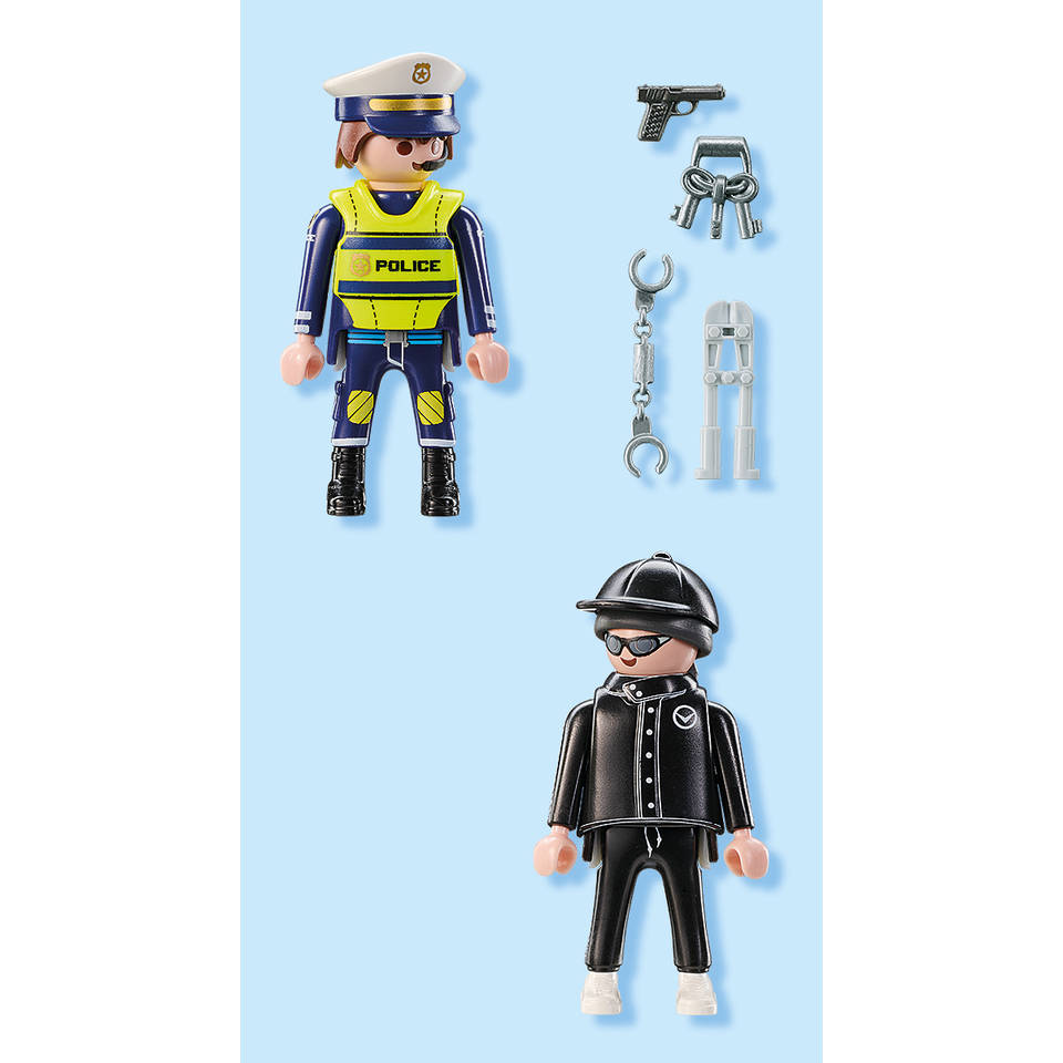 PLAYMOBIL DuoPacks politieman en inbreker 71804