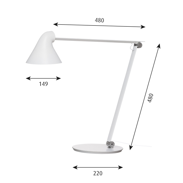 Louis Poulsen NJP bureaulamp LED 3000K zwart