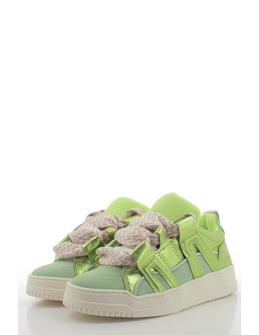 semerdjian Baskets de Ville Femme Inna Cuir Vert
