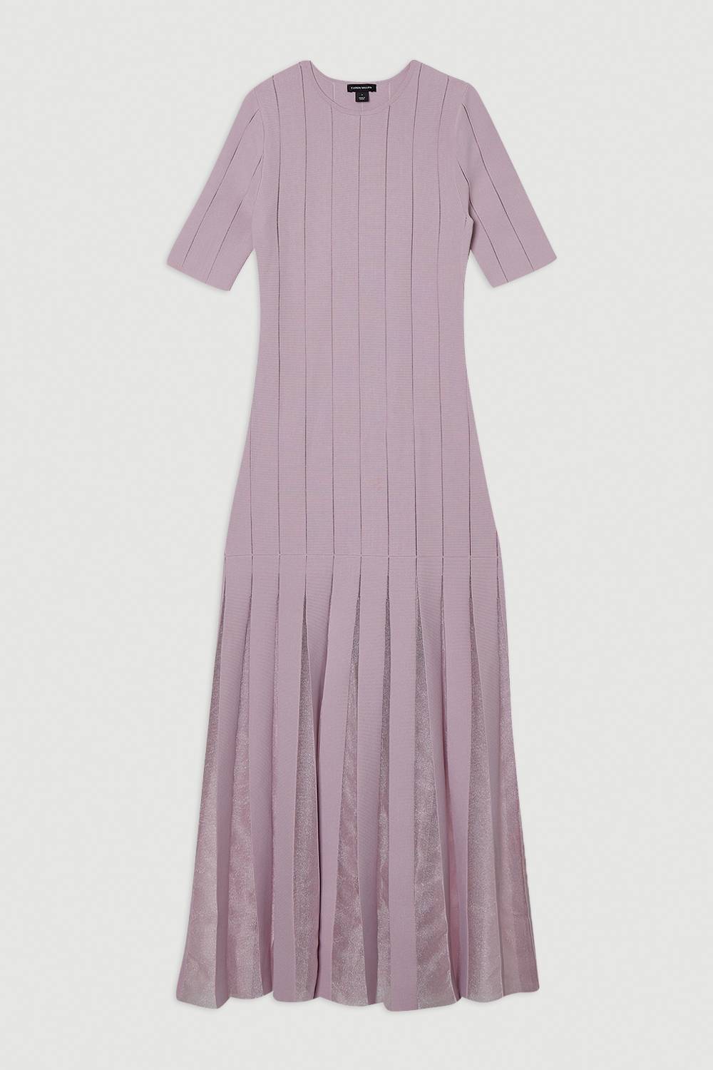 KarenMillen Robe midi en maille à jupe complète en fil de viscose mélangée