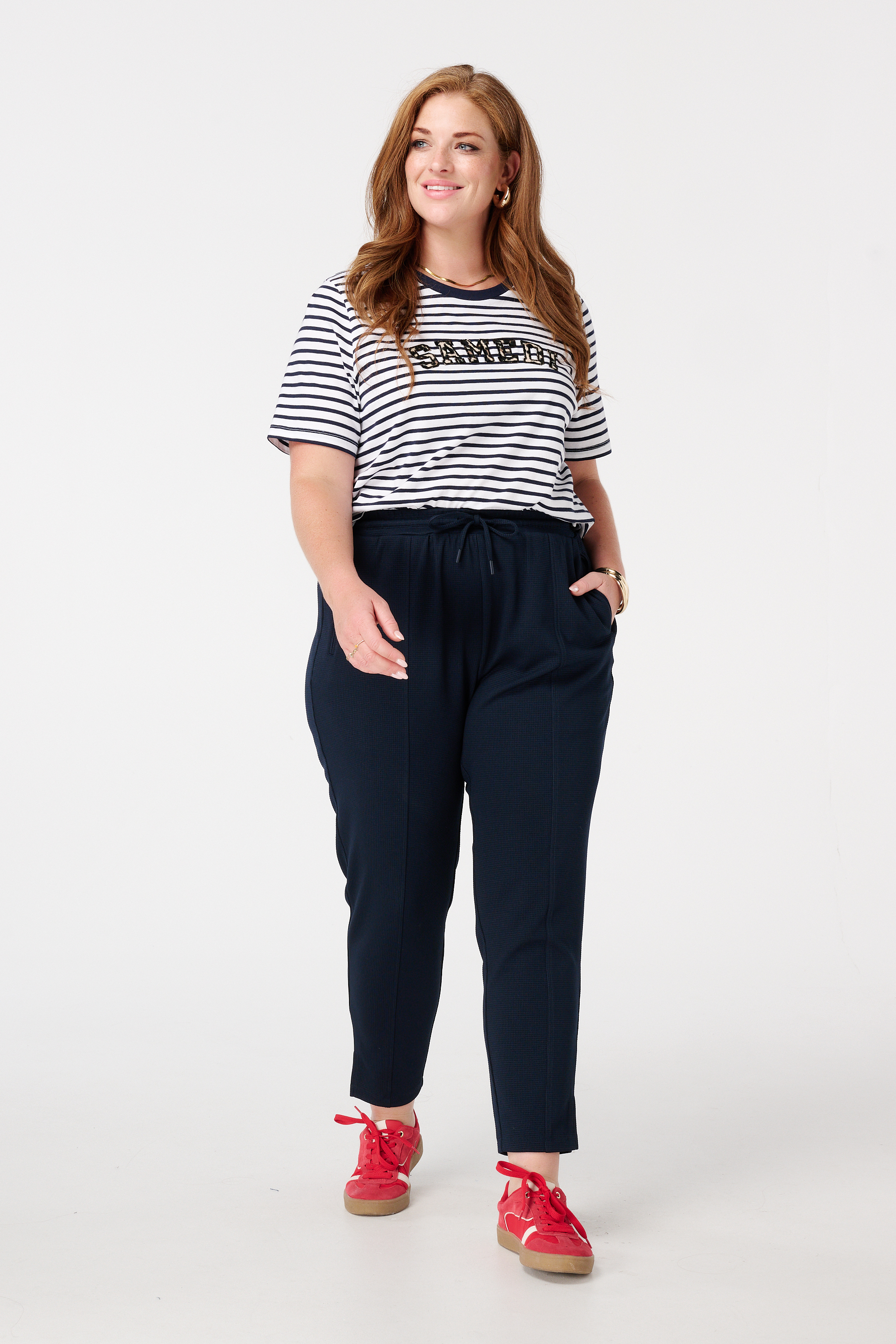 T-shirt met print Multi Navy blauw