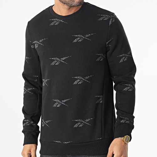 Sweat Crewneck AOP HM9322 Noir
