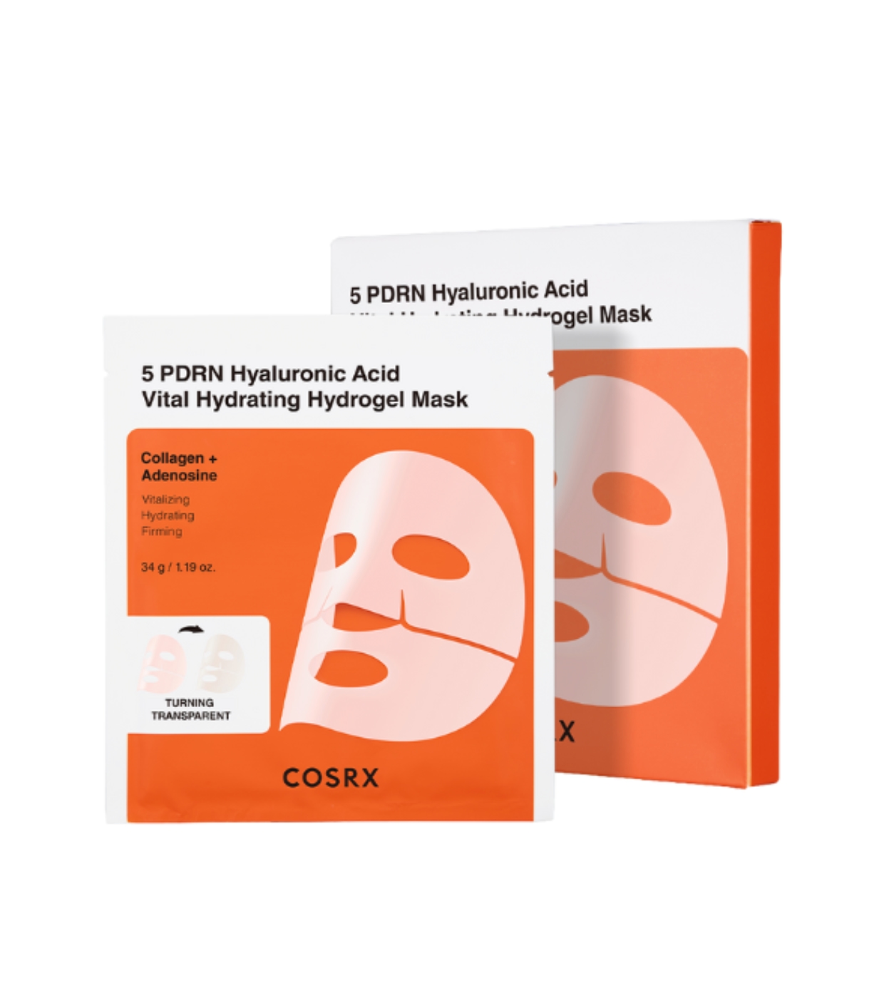 COSRX - *5 PDRN* - Pacote com 3 Máscaras Faciais Hidratantes Hyaluronic Acid Vital