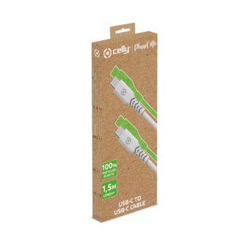 Celly Planet USB-C > USB-C kabel wit 1,5 meter