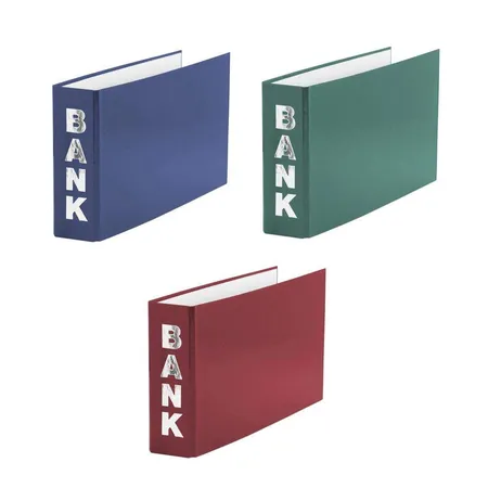 Livepac Office Bankordner für Kontoauszüge 140 x 250 mm, 3 Stück in 3 Farben