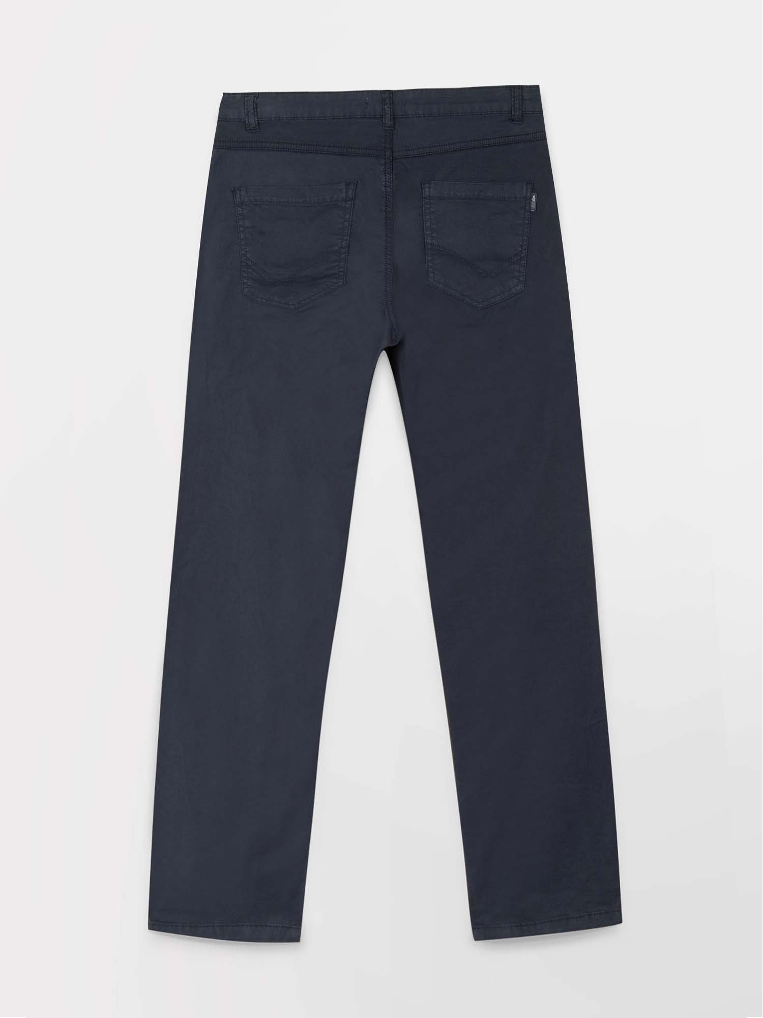 Pantalon Femme 7\/8 Coton Stretch Marine