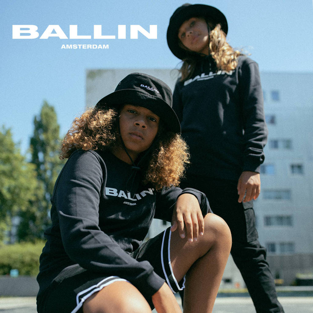 Ballin unisex sweater met logo zwart/wit