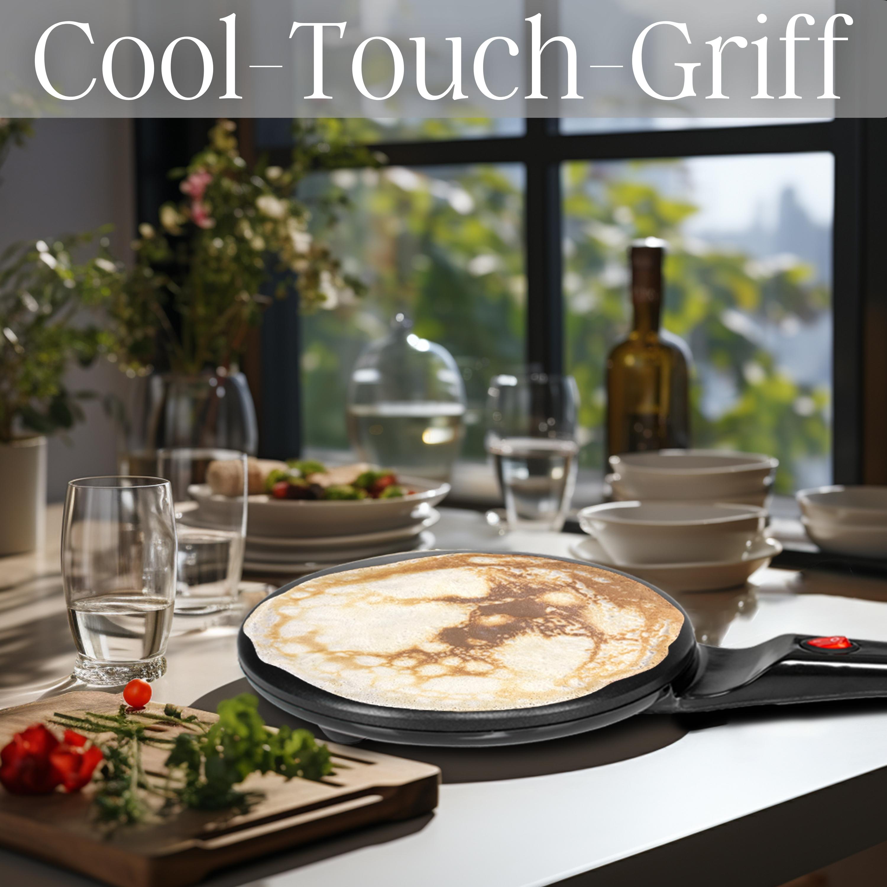 Zilan Crêpes Maker 20cm Antihaftbeschichtung Cool-Touch-Griff 800W