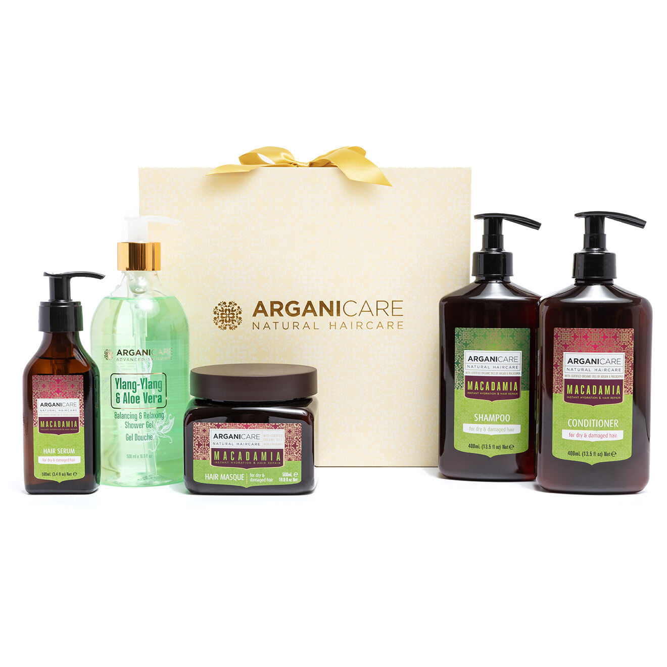 Arganicare Coffret Hydratation Ultime à l'huile de Macadamia, Cheveux secs & abimés