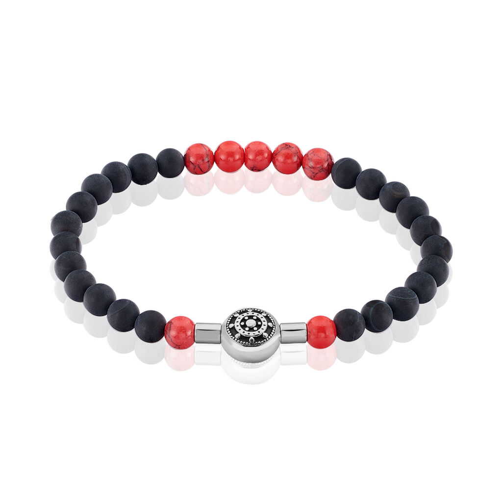 Bracelet Lysane Acier Blanc Pierre De Synthese Et Olivine