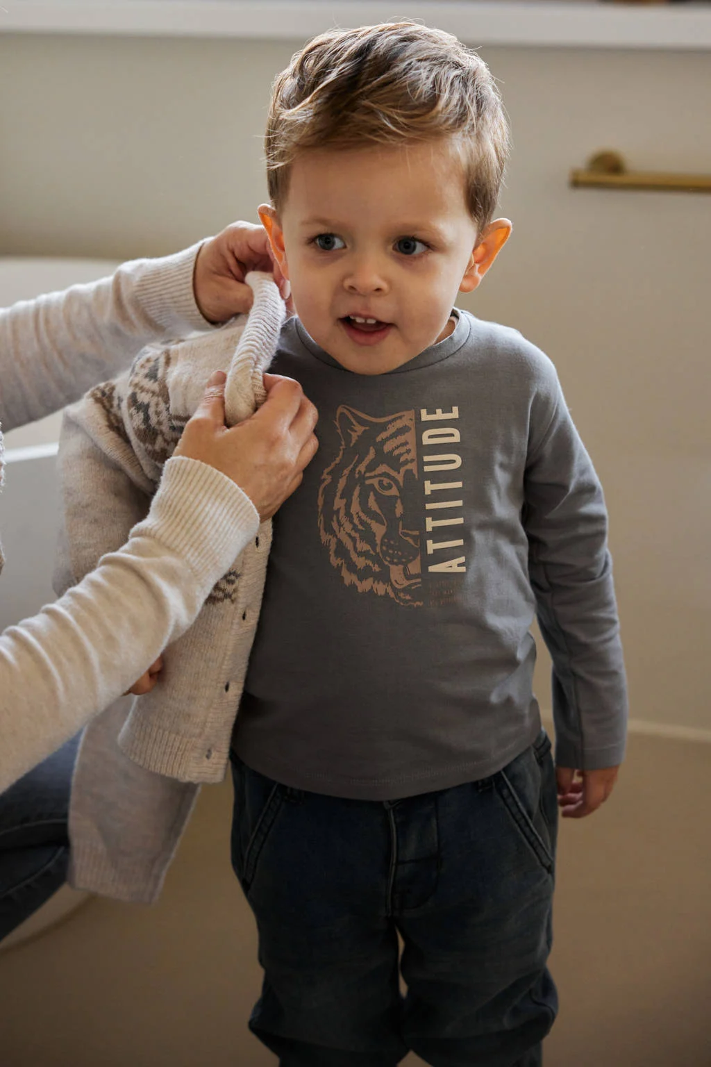 Dirkje longsleeve grijs