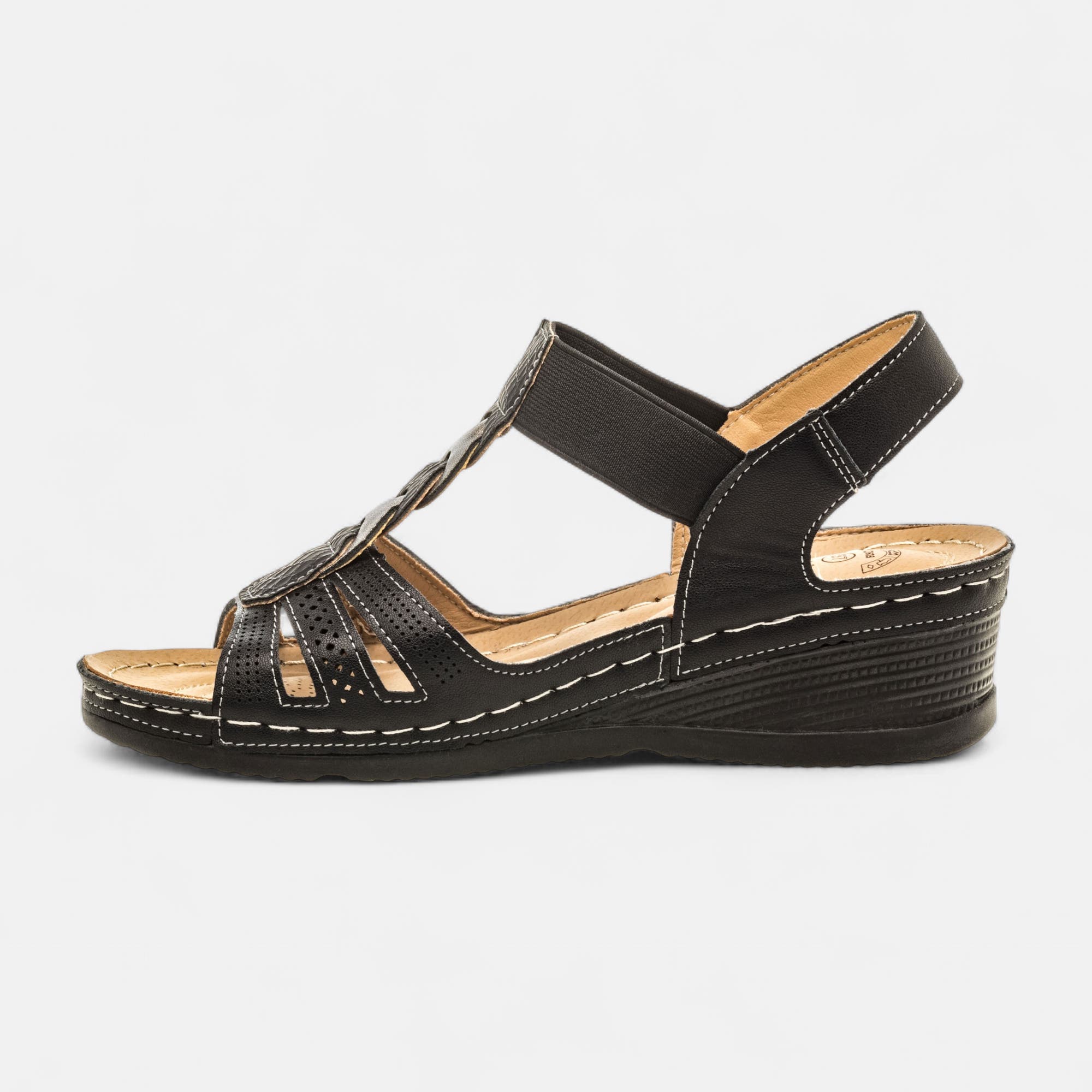 Nu-pieds confort Femme noir