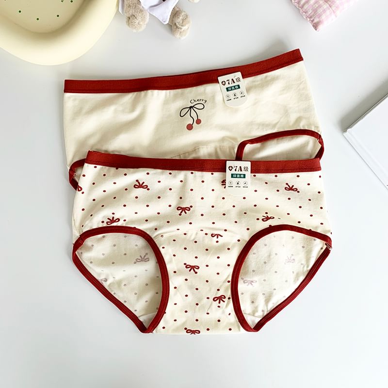 Nikiki - Panty / Set met strikprint en contrasterende rand