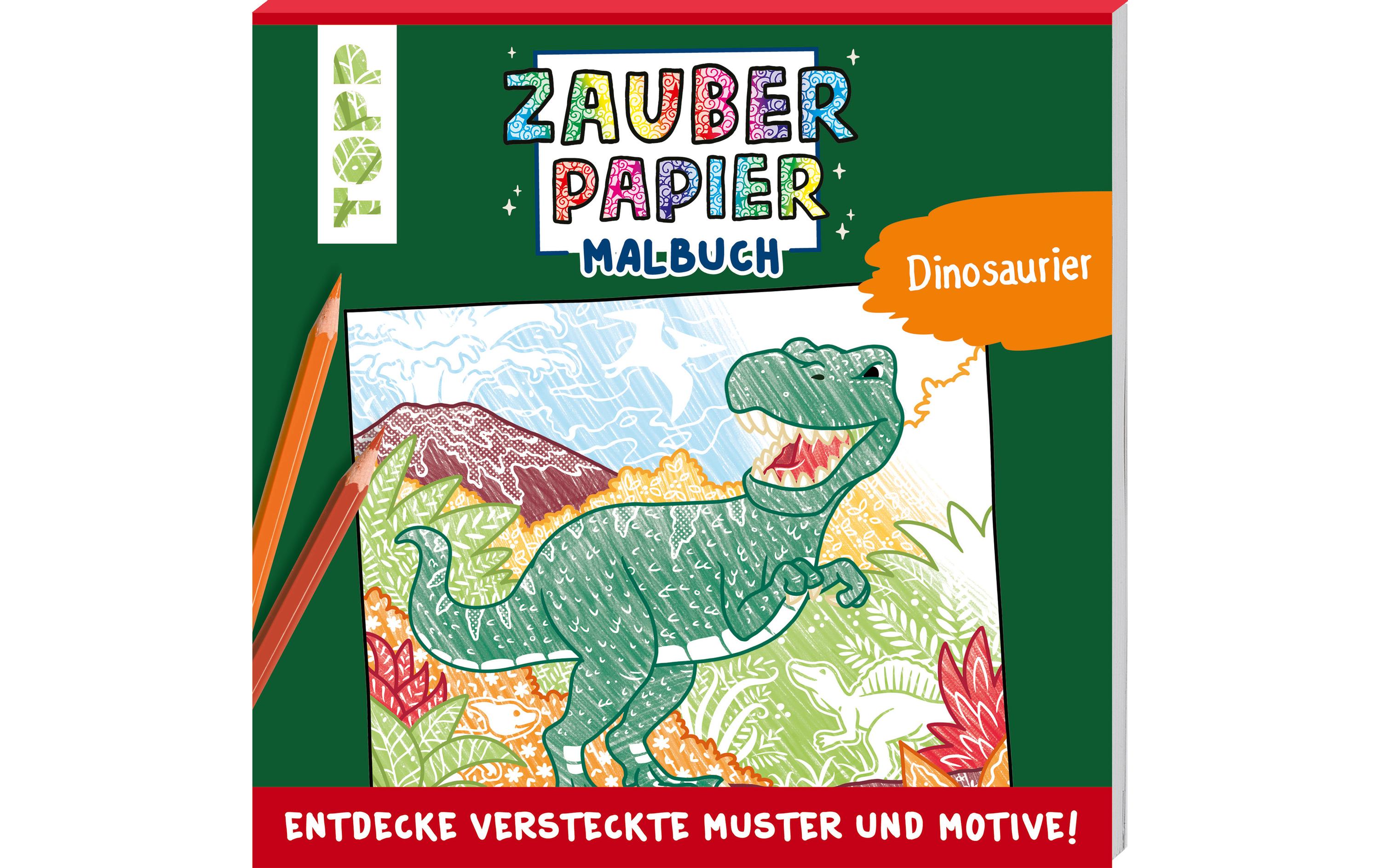 Malbuch Zauberpapier Dinosaurier 48 SeitenMalbuch mit verborgenen Motiven